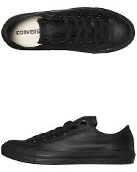 CONVERSE WOMENS CHUCK TAYLOR ALL STAR LO LEATHER SHOE - BLACK ...