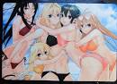 Japan Anime Sekirei Beach Anime Girls Room Floor