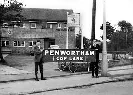 These two enthusiasts, Chris Moss and Alan Castle, had to act quickly to prevent one of the name boards from ending up on the bonfire. - penwortham(alan_castle9.1964)3