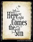 Here Comes the Sun Lyrics The Beatles Word Art Word by no9images