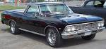 1966 Chevrolet El Camino - Black - Front Angle