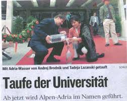 Ergebnisse für \u0026quot;Jana Jelen\u0026quot;. Taufeaa-kleinezeitung_2okt2004-id1584-small. Taufe der Alpen-Adria-Unive... 1 Ergebnisse - TaufeAA-KleineZeitung_2OKT2004-ID1584-small