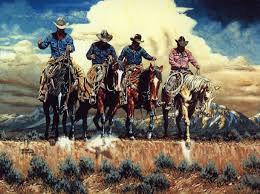 Well, I wanted to paint mountains with the cowboys so what else could I do? After all, Texas just has one mountain! - Kenneth Wyatt ... - coloradocowboysl