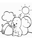 Squirrel coloring page