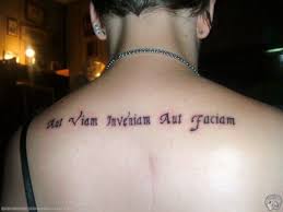 Latin Writing Tattoo