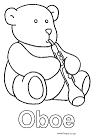 Oboe coloring page