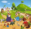 กระต่ายกับเต่า - The Rabbit and The Tortoise - นิทานอีสป - นิทาน ...