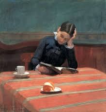 William Stott: Reading by gaslight | Der Buecherblogger - reading-by-gaslight-1884