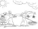 Cain and Abel coloring page