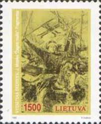 Stamp: Fragment of \u0026quot;Battle of Grunwald\u0026quot; (Jan Matejka) (Lithuania ... - Fragment-of--quot-Battle-of-Grunwald-quot--Jan-Matejka