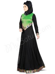 Beautiful Anarkali Black_Green Party Wear Ahdia Eid #Abaya ...