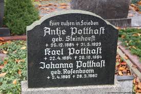 Grab von Karl Potthast (22.04.1884-20.10.1964), Friedhof Emden ...