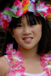 cute in her batik sarong,
