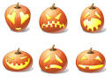 Halloween Pumpkin Emoticons - Download Royalty Free Icons and ...