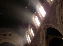 village church, evensong, clerestory, pew