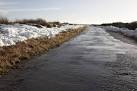 Rapid snow melt. Due to the snow blocking the roadside ditches the sudden - via Daymix