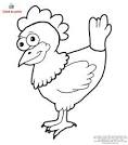 Chicken coloring page