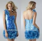 Sexy club dress party dress one shoulder sexy cocktail dress blue