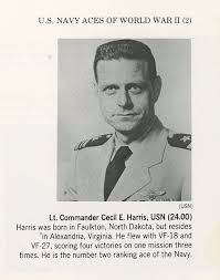 Cecil Harris signed document Navy Ace - harrisdoc2