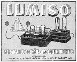 Netzempfänger Radio Lumiso, Ludwig Michels \u0026amp; Söhne; Köln, bu