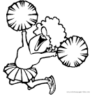 Cheerleading coloring page