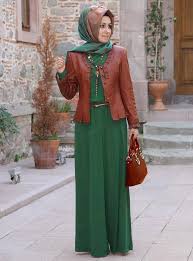 Awesome Abaya Style Long Skirt Dresses Paired with Hijab for ...