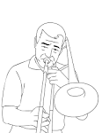 Trombone coloring page