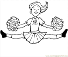 Cheerleading coloring page