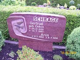 Grab von Anja Schrage (05.07.1966-08.07.1966), Friedhof Marcardsmoor