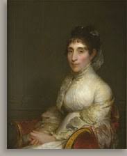 Gilbert Stuart, Elizabeth Bromfield Rogers (Mrs. Denison Rogers), 1811, oil on wood panel, 33 x 26 5/8 in. (83.8 x 67.6 cm), Ackland Art Museum, ... - Stuart_LizBromfieldRogers