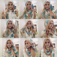Cara Memakai Jilbab Segi Empat Untuk Wajah Bulat