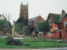 Overlooking the green to the late 14th cent church of All Saints - via Daymix