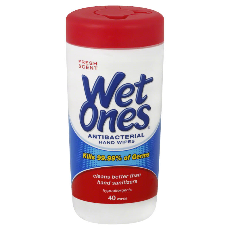 Wet Ones Antibacterial Hand Wipes Fresh Scent 40 Wipes