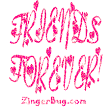 Friends Forever Pink Glitter Text Graphic Glitter Graphic Comment