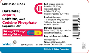 Butalbital, Aspirin, Caffeine, and Codeine Phosphate Capsules USP x 500 