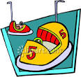 Electric Bumper Cars At a Carnival   Royalty Free Clipart Picture
