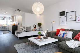 Apartments Interior Design Mixed With Curved Orange Fabric ...