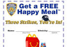 Get A McDonald's Happy Meal For Every Third Stop And Frisk! (Wink ...