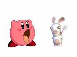 Kirby EATS a Rabbid