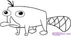 Platypus coloring page