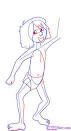 Step 4 How to Draw Mowgli from The Jungle Book