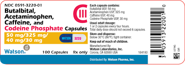 Butalbital, Acetaminophen, Caffeine, and Codeine Phosphate Capsules
