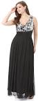 Alex Evenings Plus Size Dress Sleeveless Sequin Evening Gown