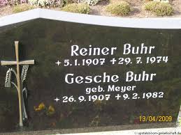 Grab von Reiner Buhr (05.01.1907-29.07.1974), Friedhof Fiebing