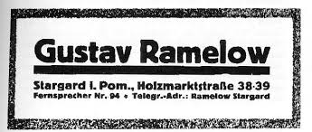 Konfektionshaus Gustav Ramelow in Stargard - Ramelow%20Gustav