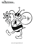 Bee coloring page