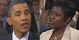 A woman named Velma Hart spoke at a town hall directly to President Barack ... - obama velma hart