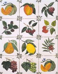 Fruits / Fruit Tiles Hand Painted by Bettina Elsner - FruitSeries