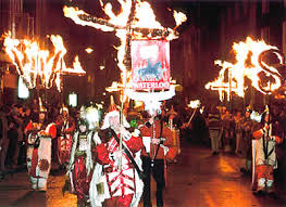 The annual bonfire parade in Lewes