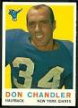 Don Chandler football card - 1959 Topps #49 - Vintage Football ...